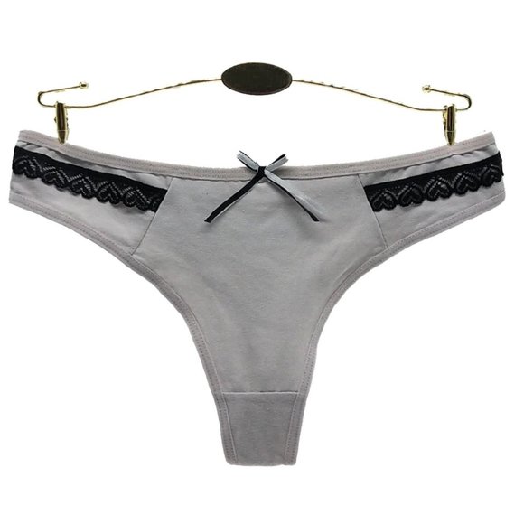 6-Pack Women's Cotton Thong Panties Thongs - Picture 6 of 8